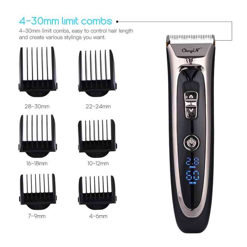 Digital Rechargeable Electric Hair Clipper For Men's