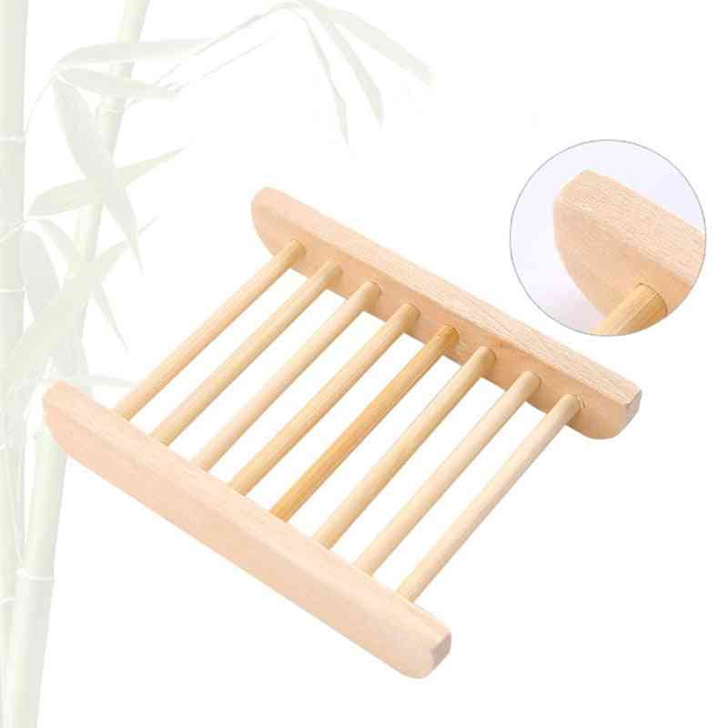 Portable Bamboo Wooden Soap Holder Storage Box