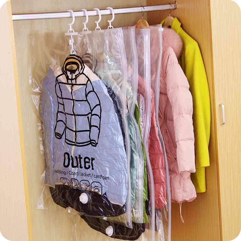 Dust Cover Organizer For Blanket, Clothes, And Quilt - Vacuum Storage Hanging Bag