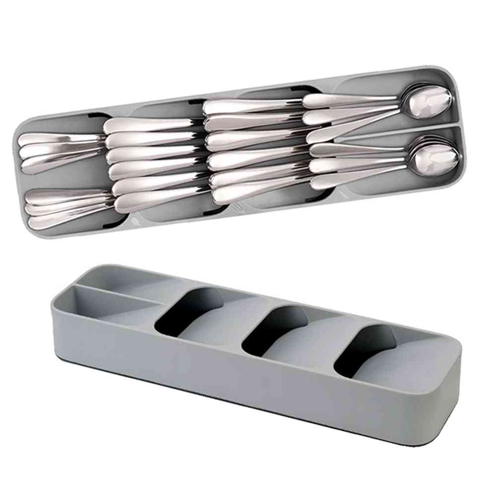 Kitchen Drawer Tray For Spoon Knife And Fork - Tableware Separation Storage Box And Cutlery Organizer