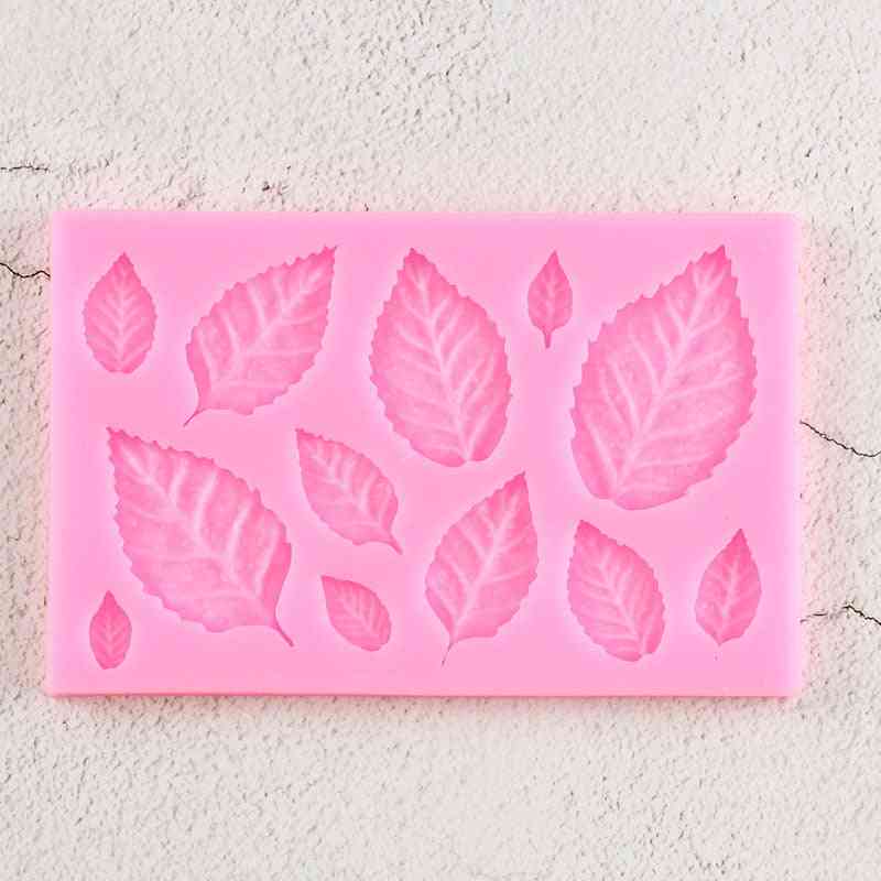 Rose Leaf Silicone Mold - Leaves Cupcake Topper Fondant Mold