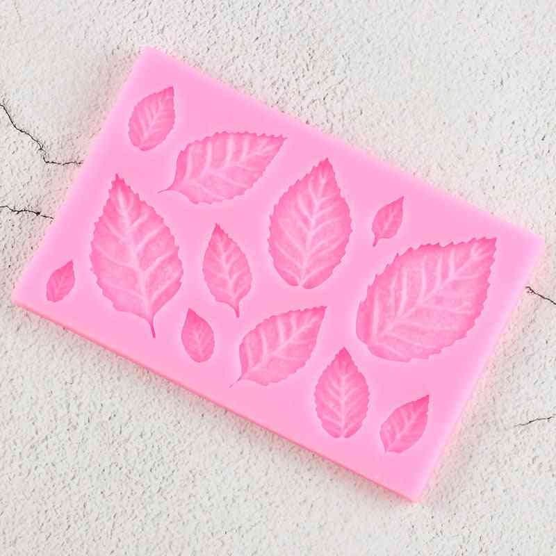 Stampo in silicone foglia di rosa - stampo fondente per cupcake topper foglie