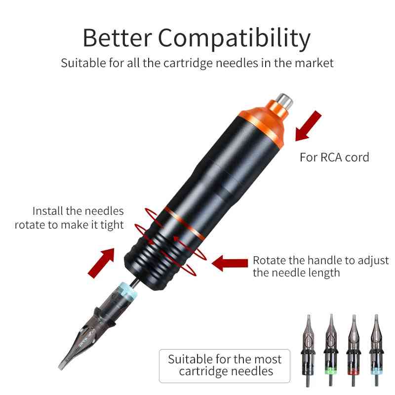 עט קעקוע עט מכונת קעקוע סיבובית אספקת מכונת עט מנוע במהירות גבוהה