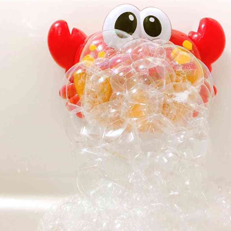 Creativo simpatico creatore di bolle di granchi, giocattolo da bagno musicale per bambini che giocano - distributore di sapone portatile