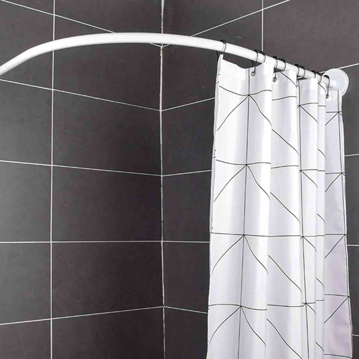 L Shape, Stainless Steel, Extendable Shower Curtain Rod