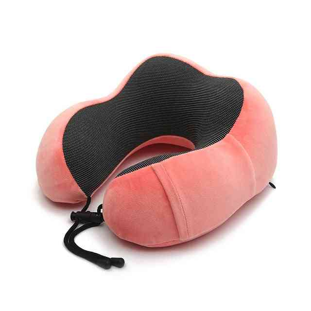 Travesseiros macios de espuma viscoelástica em forma de u - travesseiro cervical de avião de 30 * 28 * 14 cm