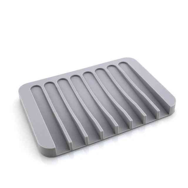 Plateaux de savon flexibles en silicone anti-dérapant, vaisselle pour la maison, salle de bain