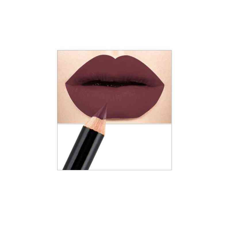Lip Pencils Matte Lipliner, Silk Nude Lipstick Pen, Long Lasting Pigments Lip Makeup