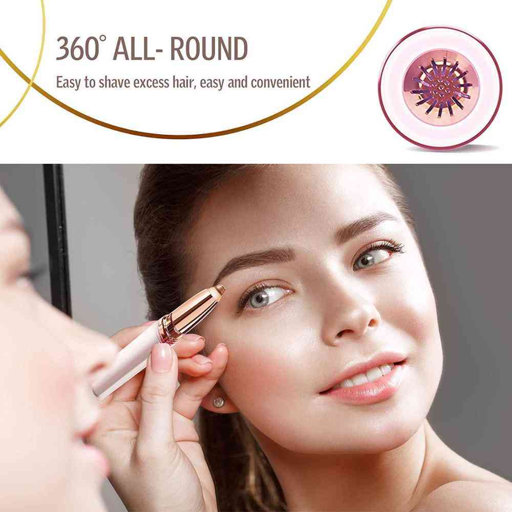Neues Design elektrische Augenbrauenschneider Make-up schmerzlose Augenbrauen Epilierer Mini Rasierer Rasierer tragbare Gesichtshaarentferner für Frauen