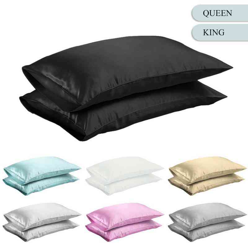 Jedwabna satynowa poszewka na poduszkę do domu - UK Queen Pink