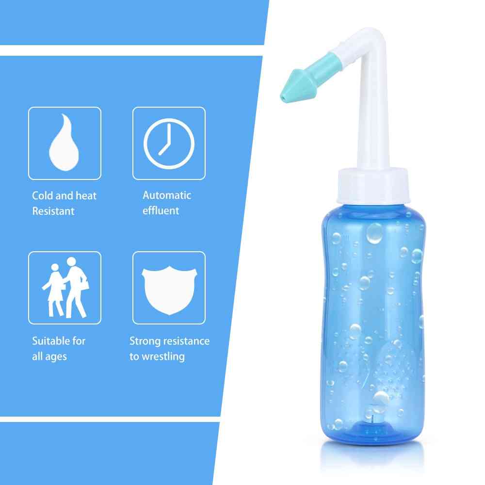 Sredstvo za pranje nosa - štitnik za nos za sinusite, alergijski rinitis neti pot