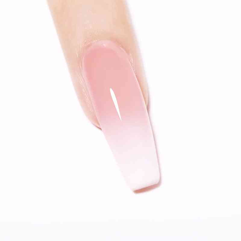 Akryylijauhe veistämällä kynsien polymeerikärjen jatke vaaleanpunainen valkoinen kirkas liima tekojalokivi kynsitaide - akryyliharja 9mm