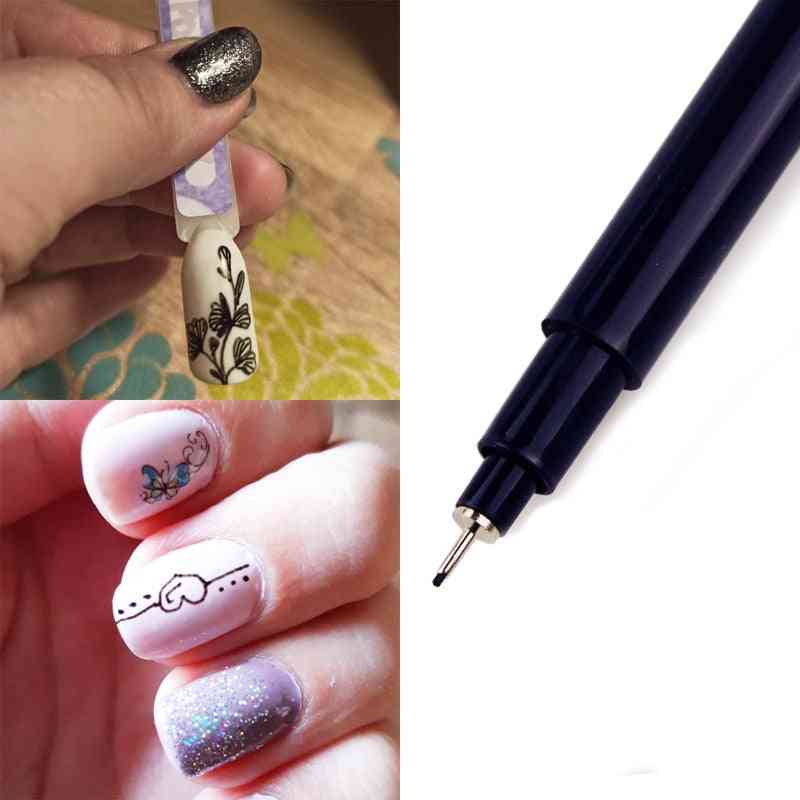 Nail Art Graffiti Pen, Waterproof Painting Drawing Liner Brush Flower Pattern Manicure Tools