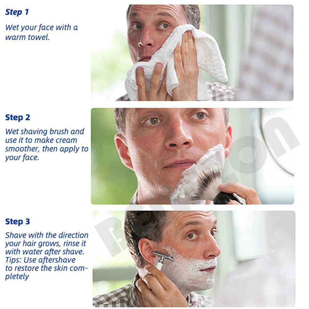 Crema di sapone da barba morbida da uomo anti allergia per barba da uomo -