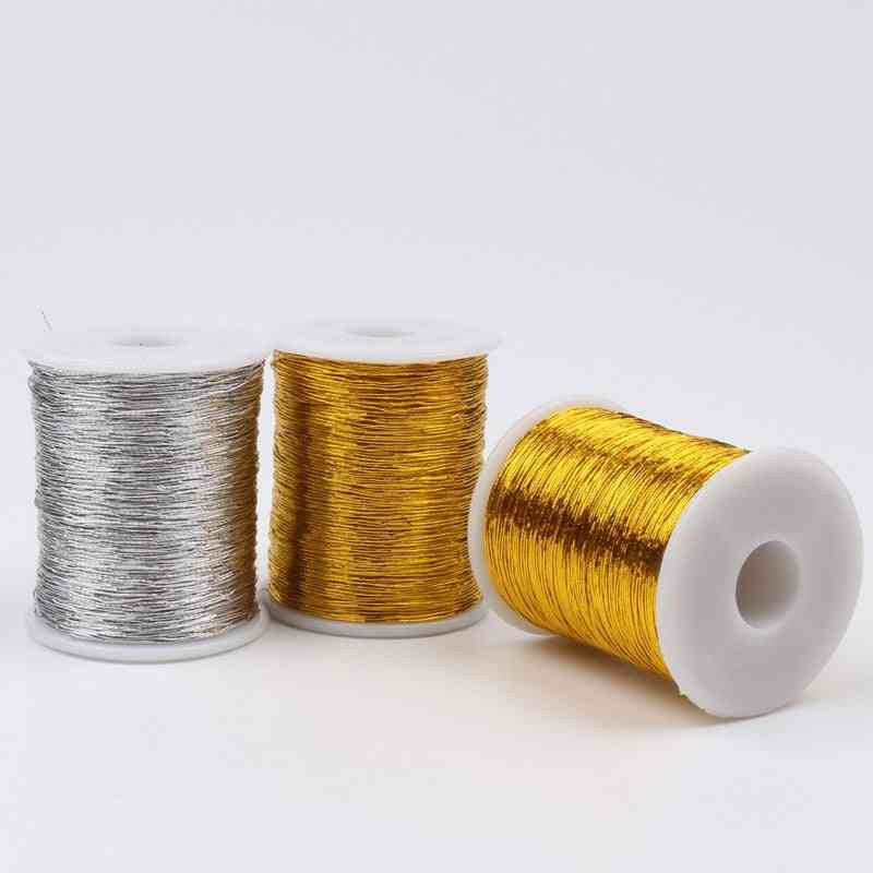 Cross Stitch Thread Sewing Tools - Diy Gold, Silver Line String Bobbin Handmade Crafts Accessories