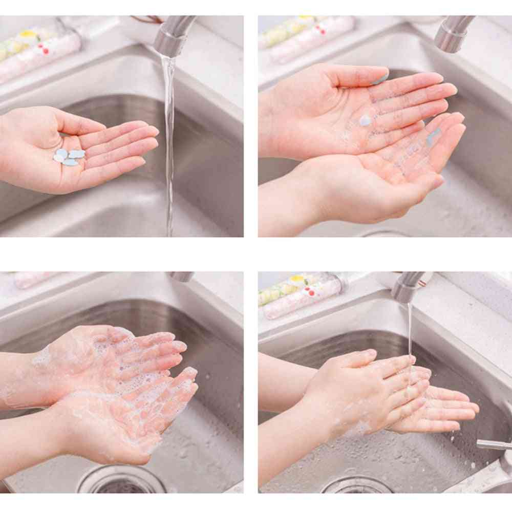 Jednorázové a přenosné mini papírové mýdlo na ruční mytí