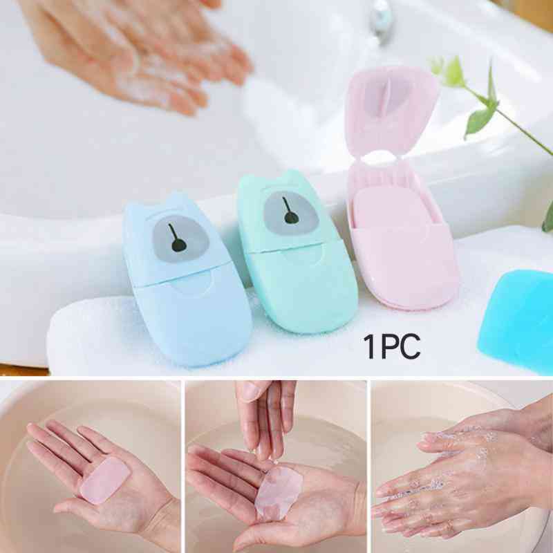 Disposable Portable Mini Boxed Soap Paper For Hand Washing - Scented Slice For Travel Cleaning & Bathing Soap Paper