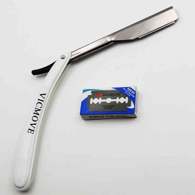 Moški ravni brivski brivniki zložljivi brivni noži za odstranjevanje dlak