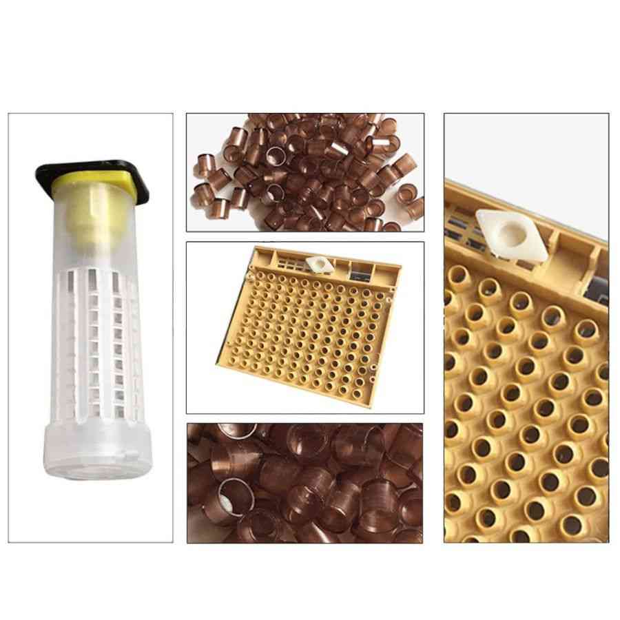 инструменти за пчеларство комплект оборудване за отглеждане на маточници система за култивиране кутия пластмасова чаша за пчелни клетки комплект маточница