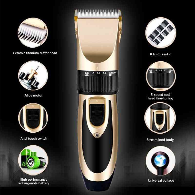 Hair Trimmer, Rechargeable Professional Electric  Clipper