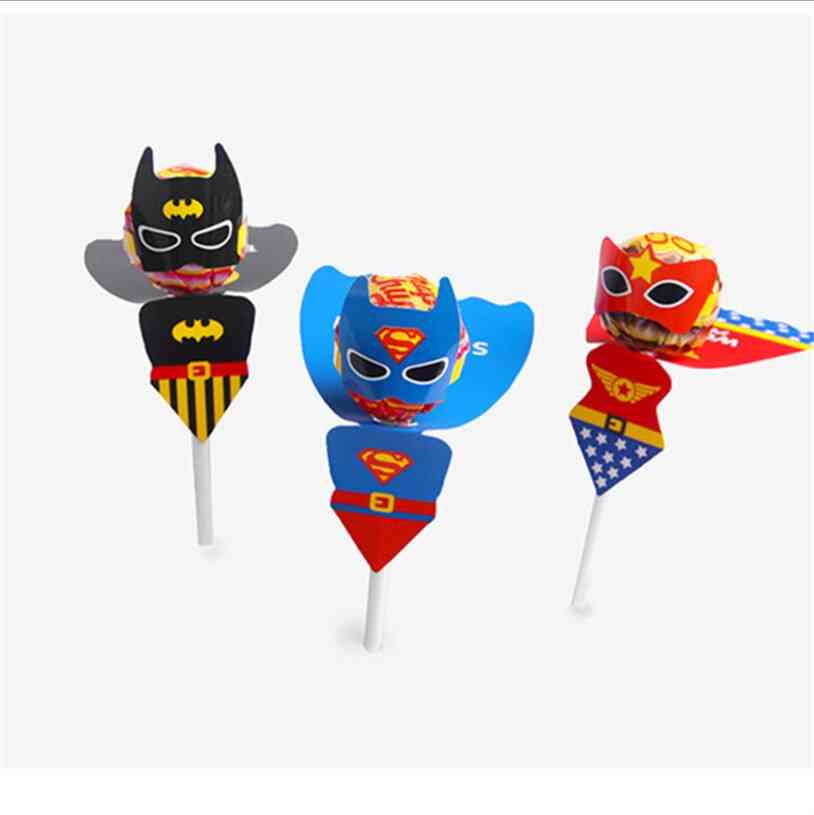 Superman batman cartoon candy lollipop carte decorative per bambini festa di compleanno - superman 54 pezzi