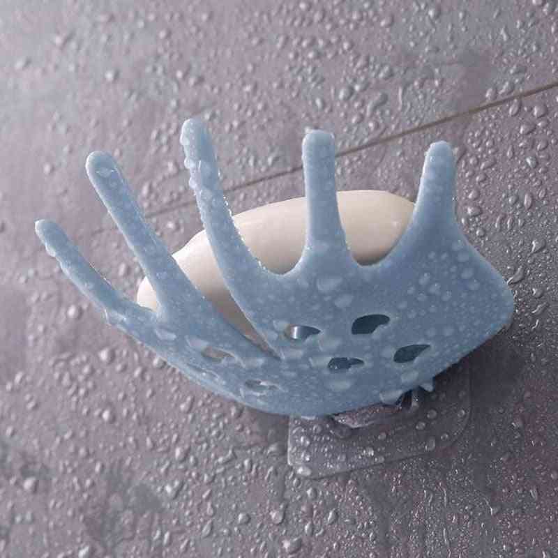 Contenitore / piatto portasapone adesivo resistente in pvc design a foglia d'acero - vassoio portasapone per scarico bagno