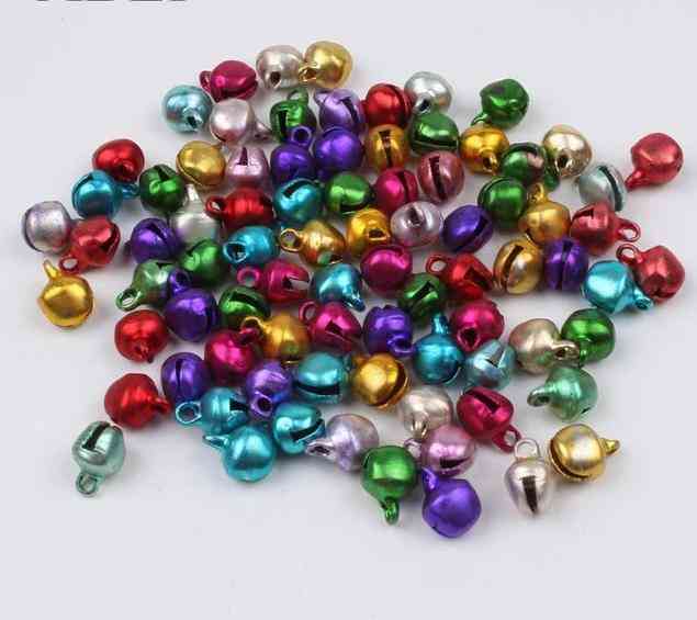 Mini cloche multicolore, grelots de noël perles en vrac 200pcs - bricolage fait main Bell artisanat accessoires