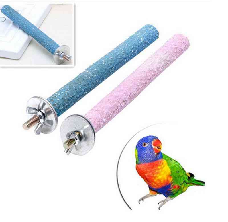 Bird Claw Beak Grinding Bar Standing Stick Parrot Station Pole Bird Supplies, Parrot Grinding Stand Claws Cage Accessories