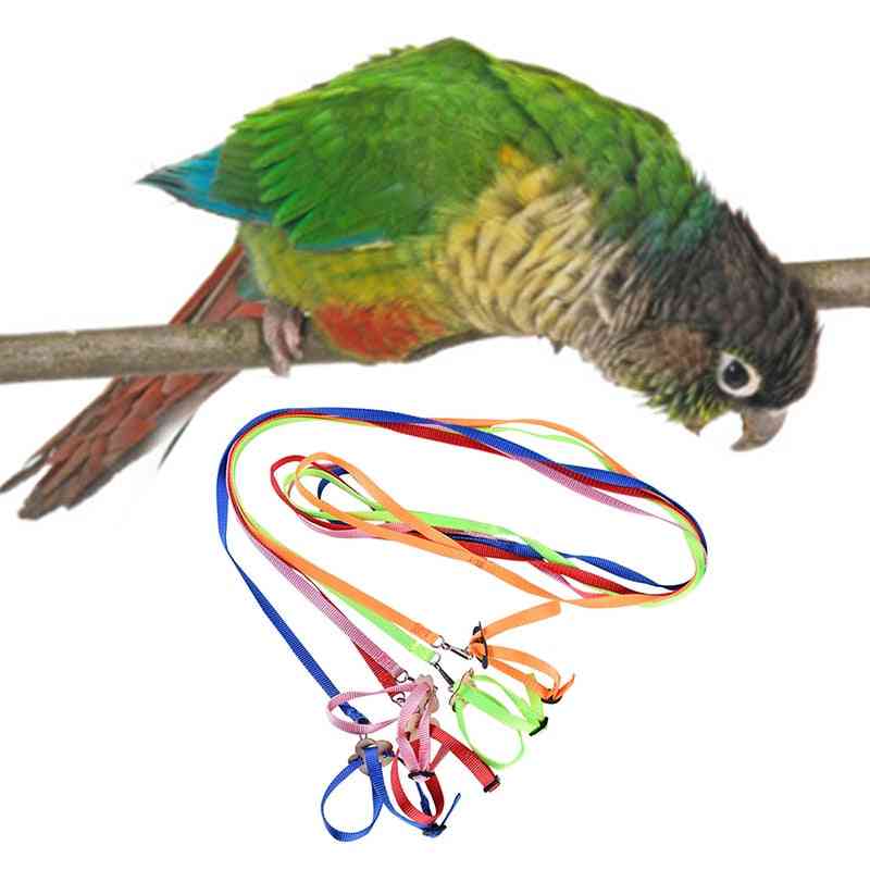 Parrot Train Leash 1cm Wide Adjustable Polyester Harness Anti Bite Rope For Bird Small Pet Products