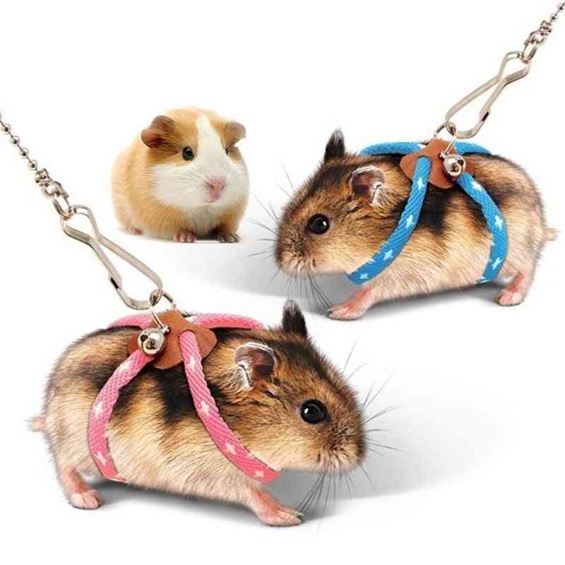 Small Pet Adjustable Soft Harness Leash Bird Parrot Mouse Hamster Ferrets Rat Pet Pig Leash