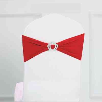 Bow Tie Design, Chair Sash With Royal Crown Buckles For Wedding Decoration