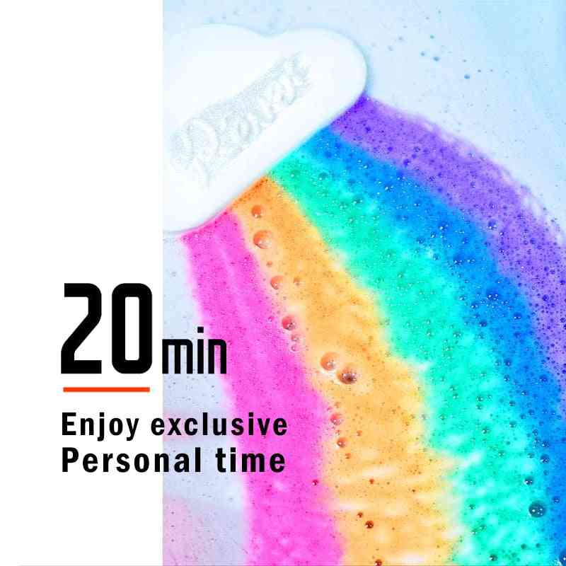 Bath Salt Rainbow Soap Ball - Handmade Skin Care Girlish Bath Bomb Bubble Massage Spa