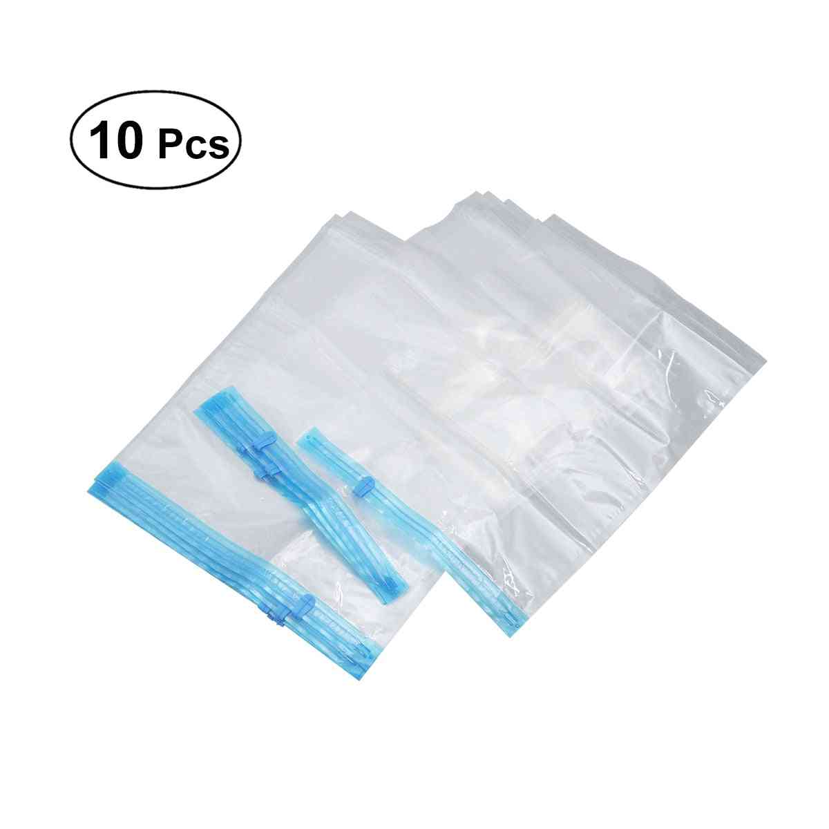 Paquete de sello de ahorro de espacio de ropa con ruedas de plástico de 10 piezas, bolsa de almacenamiento / compresión al vacío para organizador de embalaje