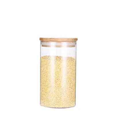 Kitchen Food Storage Glass Jars Sealed Cans With Cover - Spice Jars, Candy, Tea Kitchen Storage Box