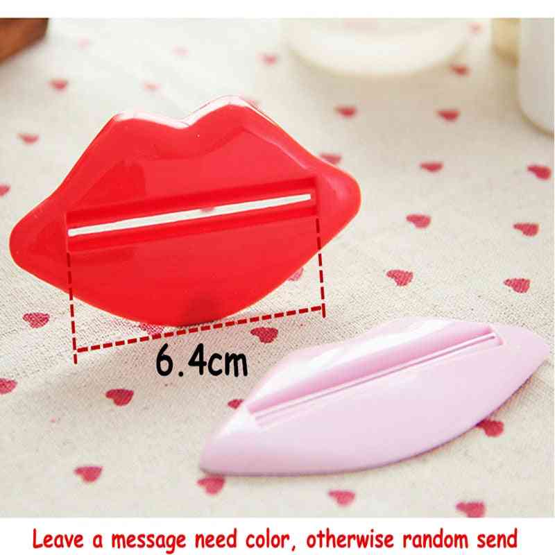 Lip Design Toothpaste Tube Squeezer - Multi Purpose Extrusion Device For Gels, Cream And Lotion