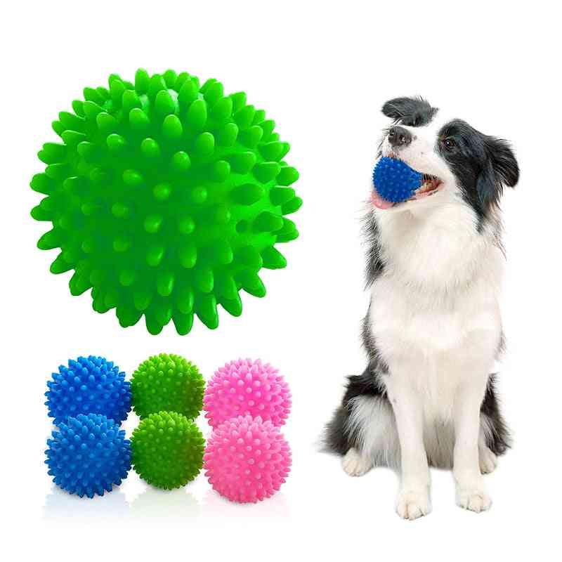 Szczeniak zabawne interaktywne gryzaki dla małego psa odporne na gryzienie zęby tresura gumowa piłeczka artykuły dla psa - zielone