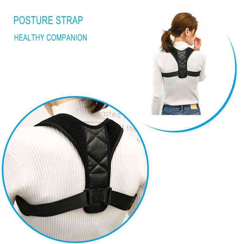 Corrector de postura de espalda ajustable clavícula columna vertebral espalda hombro soporte lumbar cinturón de apoyo corrección de postura - tamaño normal