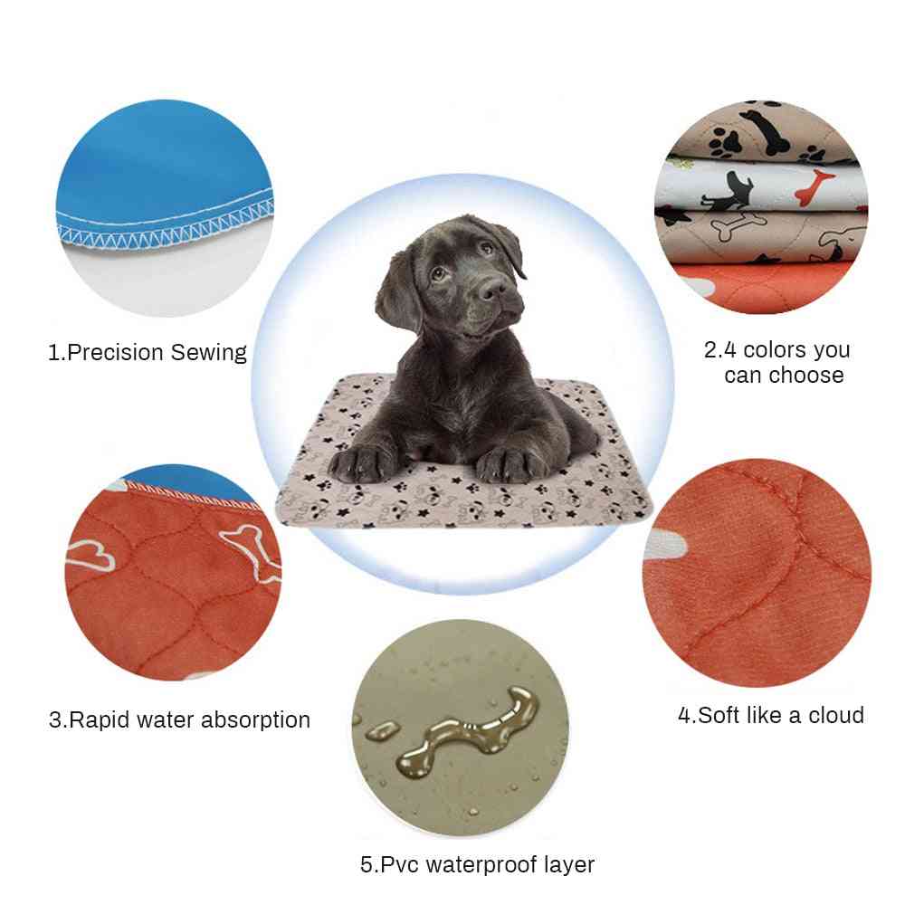 Pets Bed Mat, Waterproof Reusable Urine Pad