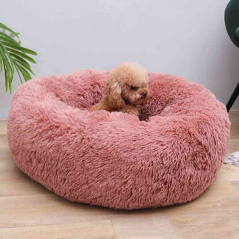Autumn And Winter Round Long Haired Pet Mat Suitable For Cats And Dogs Sleeping Feel Warm And Comfortable During In Winter