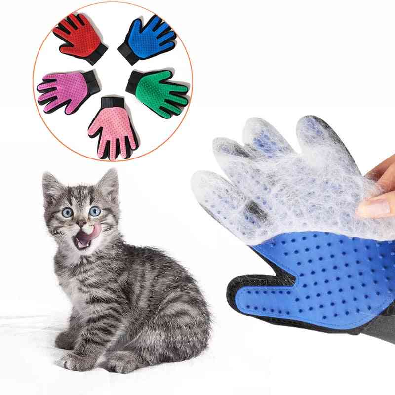 Guanto per animali domestici guanto da toelettatura per gatti - guanti per spazzole per capelli - blu destro