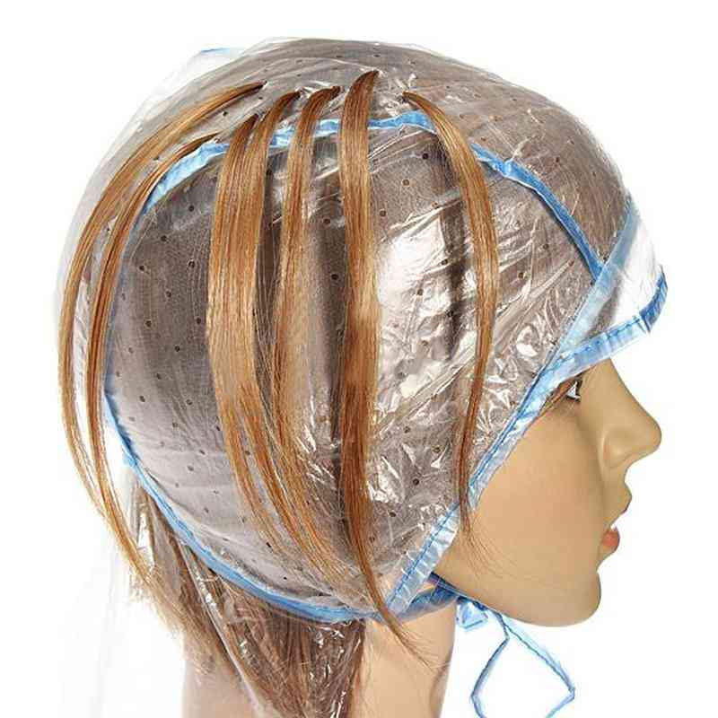 צביעת שיער בסלון הדגשת כובע לשימוש חוזר בפלסטיק מכוסה ציפוי צבע הטה לשיער -
