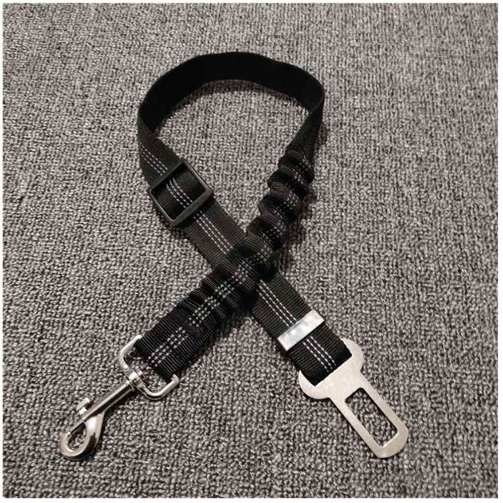 Reflective Nylon Retractable Elastic Dog Seat Belt Pitbull, Puppy Vehicle Car Safety Lever Auto Traction Rope Leash