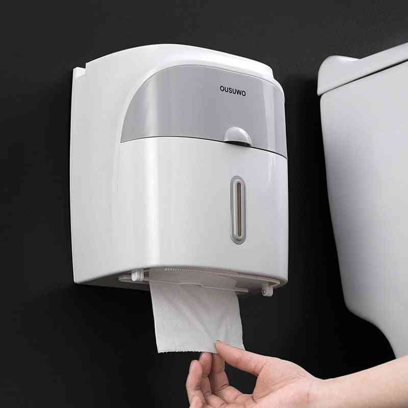 360 ° driedimensionale waterdichte wandhouder voor toiletpapier - grijs