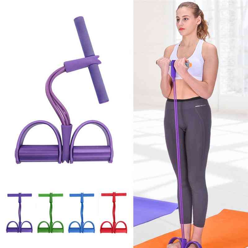 Sporting Fitness Gum 4 Tube Latex Pedal Resistance Band