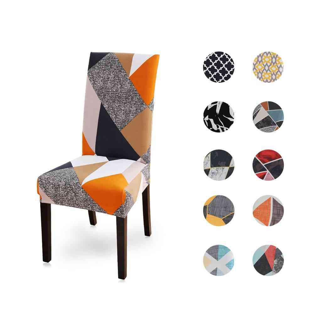 Spandex, estampado, elástico elástico universal, fundas y fundas para sillas para comedor, banquete de bodas, hotel - a1 (45-60) cm / 1ud