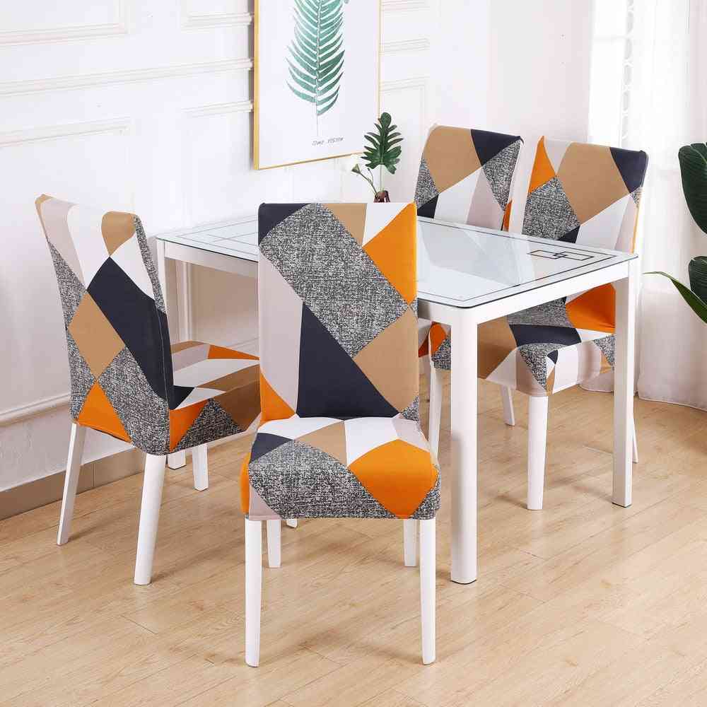 Spandex, estampado, elástico elástico universal, fundas y fundas para sillas para comedor, banquete de bodas, hotel - a1 (45-60) cm / 1ud