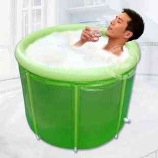 Portable Soaking Tub Gold Double Inflatable Bathtub
