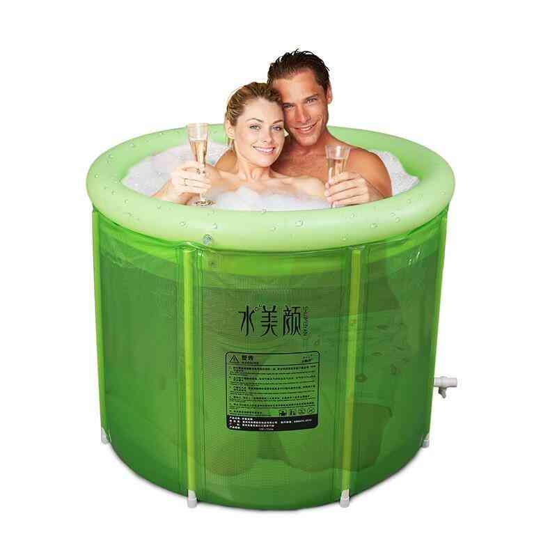 Portable Soaking Tub Gold Double Inflatable Bathtub