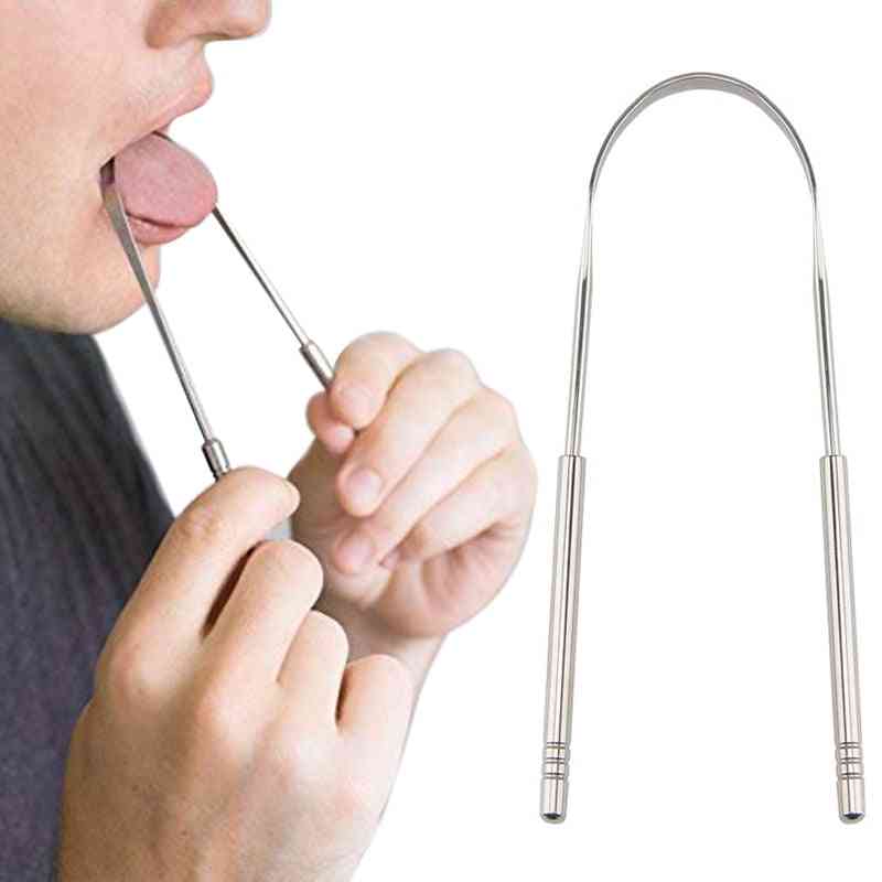 Stainless Steel , Oral Tongue Cleaner - Oral Hygiene Care Tool