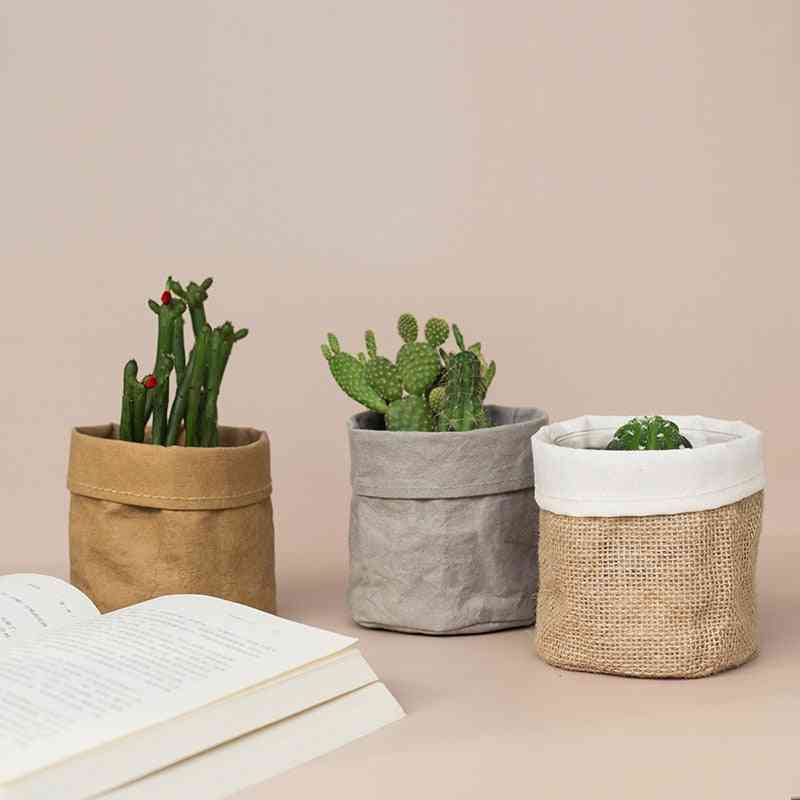 Kraft Paper Flower Pot Coats For Office